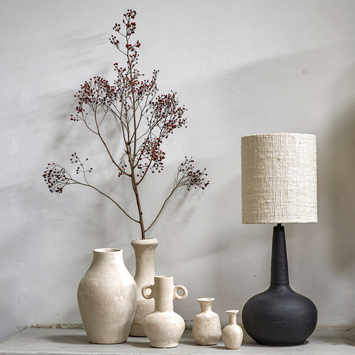 Raw materials vaas Chalk Malani - créme - 7x7x13 cm - vtwonen shop