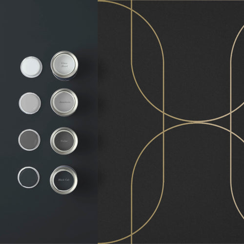 Graham & Brown Vliesbehang - Palais Dark Grey & Gold - 10mx53cm - vtwonen shop