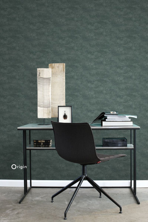 Origin Wallcoverings behang natuursteen met craquelé effect smaragd groen - 53 cm x 10,05 m - 347561 - vtwonen shop