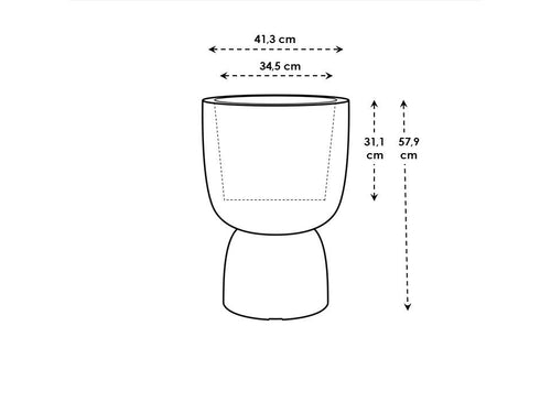 Elho Amber Coupe Bruin - Ø41cm - vtwonen shop