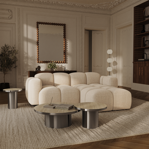 Premium Interiors - Modulaire bank MOSS - fluweel met structuur  180cm