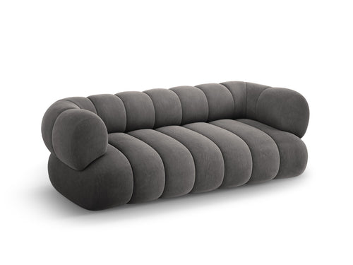 Cosmopolitan Design Bank Koge 3-zits, flueel grijs - 95x210x70cm