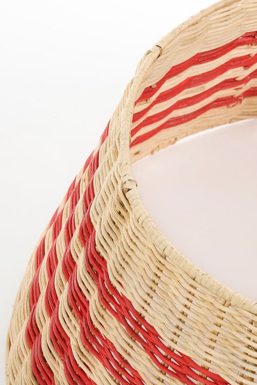 Mica Decorations Kerstboomrok - H25 x Ø60 cm - Rotan - Beige, Rood - vtwonen shop