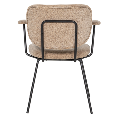 WOOOD eetkamerstoel armleuning zand Brint - Set Van 2 - 80x63x58