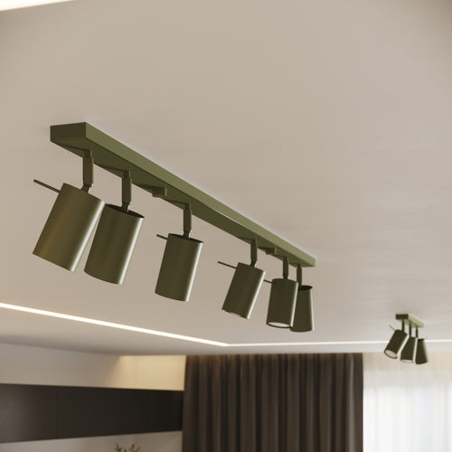 Sollux Lighting Wandlamp RING olijfgroen - 8x16x8cm