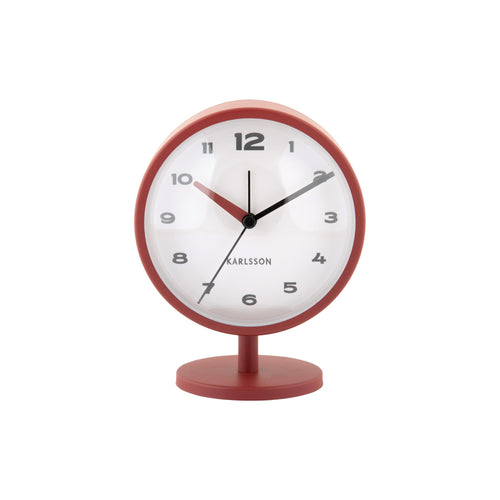 Karlsson wekker Brisk Dome - rood - 6.5x11x13.8cm - vtwonen shop