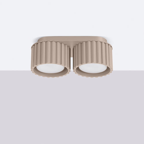 Sollux Lighting Plafondlamp AURA 2 taupe Gx53 - 21x10x12cm