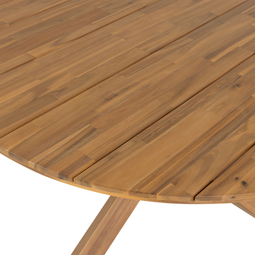 WOOOD tuintafel rond Kiro - Acacia Hout - Naturel - 76x135x135