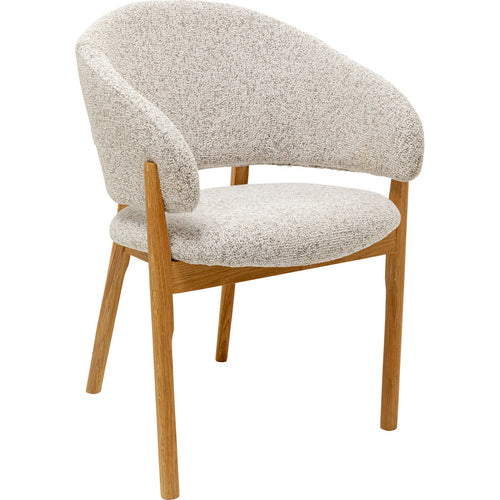 Kare Design Stoel met armleuningen August grijs