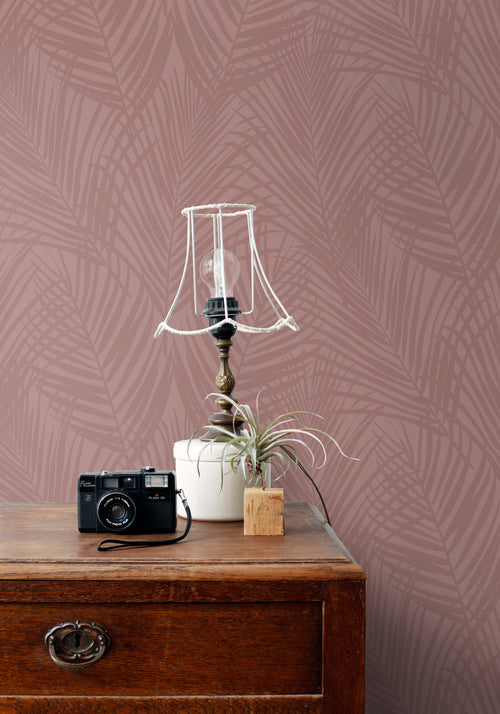 ESTAhome behang palmbladeren oudroze - 53 cm x 10.05 m - 131220 - vtwonen shop