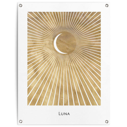 Reinders Moon tuinposter -  goud - tuin - 80x60cm