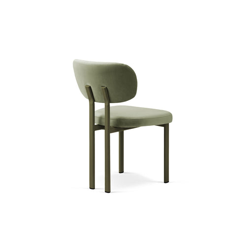 Set van 2 fluwelen stoelen Sam flueel groente - 52x51x82cm