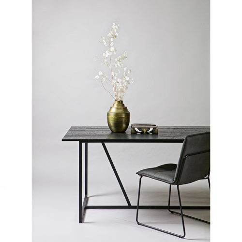 WOOOD eettafel Silas - Essenhout - Zwart - 220x90 - vtwonen shop