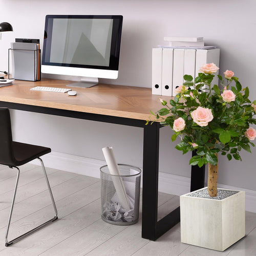 Maxifleur Kunstroos op stam 75cm - roze