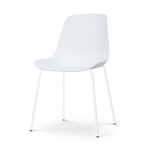 Nolon Nora-Pip Eetkamerstoel Wit - Kunststof - Wit Onderstel - vtwonen shop