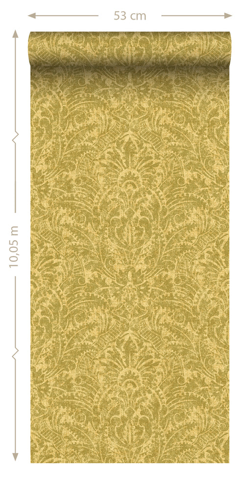 ESTAhome behang ornamenten okergeel - 50 x 900 cm - 131615 - vtwonen shop