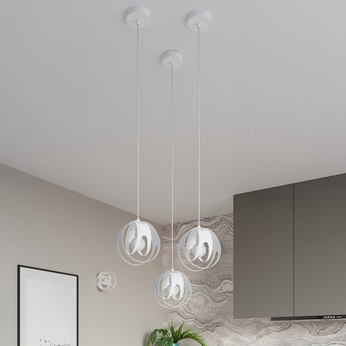 Sollux Lighting Hanglamp TULOS 1 wit - 16x16x125cm