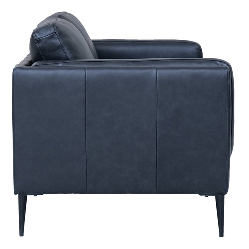 Furnhouse 2-zitsbank Valencia - Zwart - Leer - 88x157x83