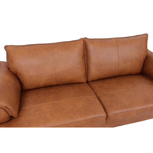 Furnhouse 3-zitsbank Soul - Cognacbruin - Leer - 90x195x88