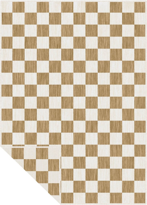 Buitenkleed Level blokken - checkerboard jute - Interieur05 - 240 x 340 cm - vtwonen shop