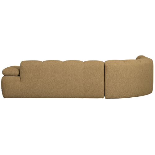 WOOOD hoekbank links Mojo - Bouclé - Geel/Bruin Melange -74x310x230