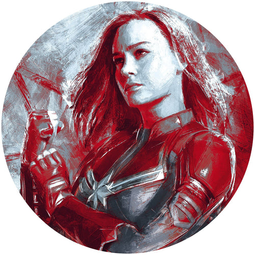 Sanders & Sanders zelfklevende behangcirkel The Avengers Captain Marvel rood Ø 128 cm 612045