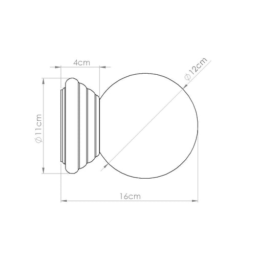 Sollux Lighting Wandlamp ZORI ultramarijn IP44 - 12x16x12cm