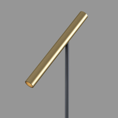 Artdelight vloerlamp Kansas - 1 lichts - 25  x 140   cm - zwart mat goud - vtwonen shop