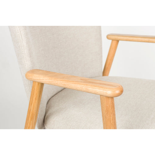 Housecraft Living Kenna Eetkamerstoelen met Armleuning Beige - Set van 2 - vtwonen shop