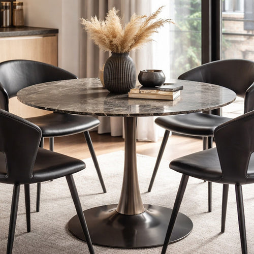 Kare Design Eettafel High Society Ø110cm grijs