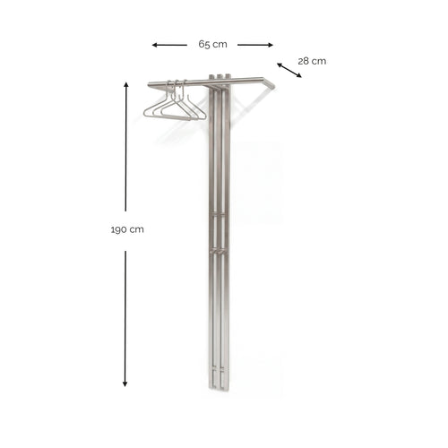 Spinder Design kapstok Senza 5 - RVS - 2 haken