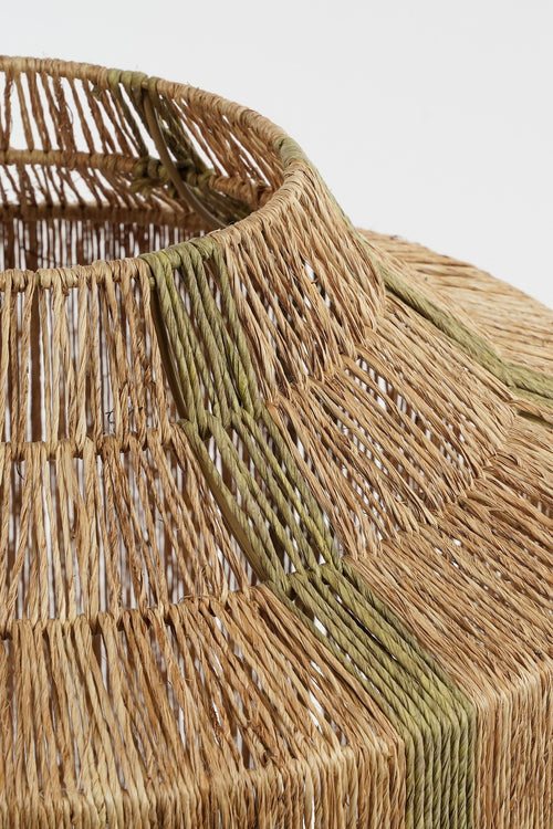 Mica Decorations Liliano Lantaarn - H51 x Ø40 cm - Jute - Donkergroen - vtwonen shop