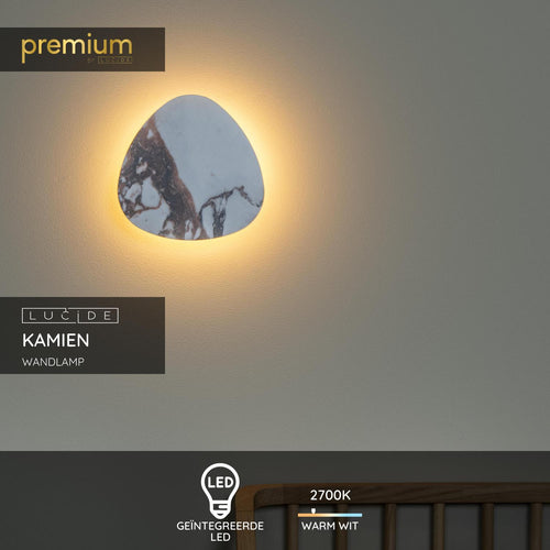 Lucide wandlamp KAMIEN - Geïntegreerde LED - Wit - vtwonen shop