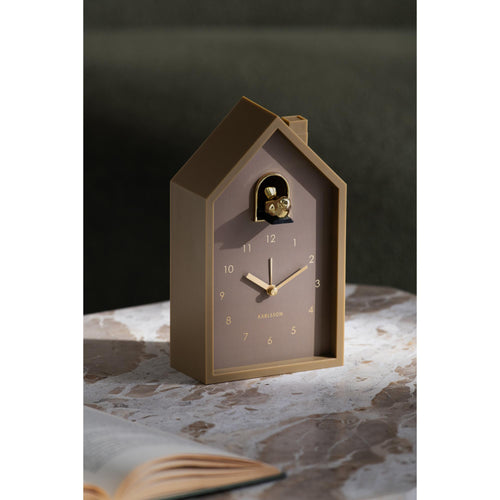 Karlsson wekker Modern Cuckoo Oro - bruin - 15x11.5x20cm