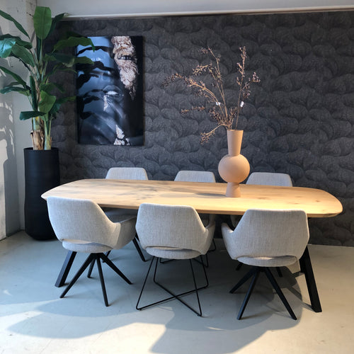 Firma Hout & Staal eettafel Deens Ovaal XY recht -  matte lak - 240*100cm - vtwonen shop