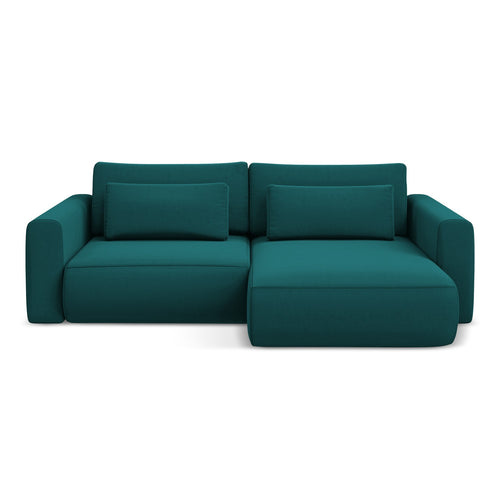 LaMiaSofa hoekbank rechts Perugia - velours - marien - 240x149x82