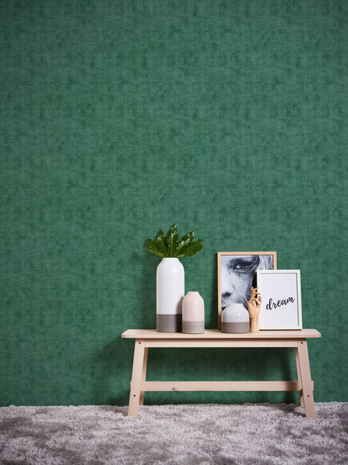 A.S. Création behang geschilderd effect groen - 53 cm x 10.05 m - AS-374173