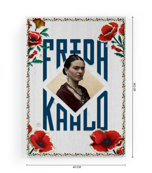 Canvas 60x40 Afdruk Frida Kahlo - vtwonen shop