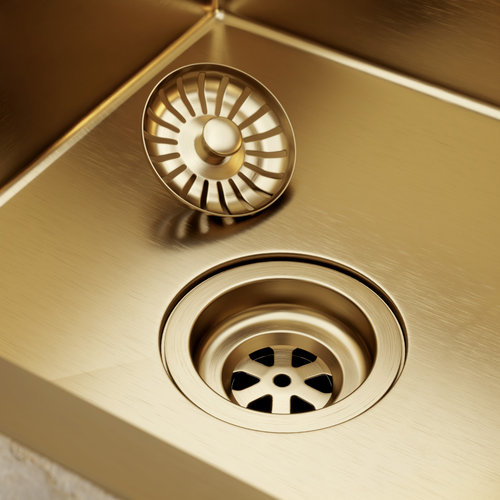 LOMAZOO Spoelbak Keuken Goud Maxion - 61,5 x 41 cm - RVS