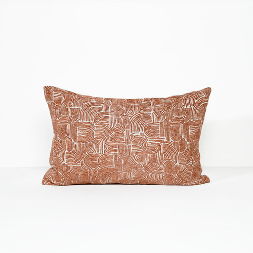 Darcy & Duke sierkussen Rusted Swirl - Oranje - 40x60cm