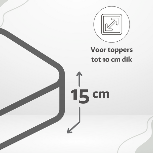 Ten Cate topper hoeslaken - 100% katoensatijn - 90x200 - wit