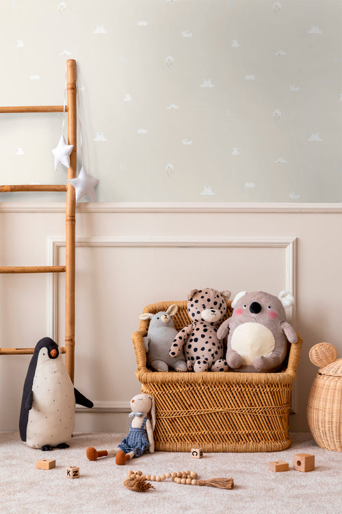 Sanders & Sanders behang beertjes lichtbeige - 53 cm x 10 m - 640292