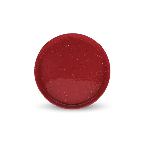Ona - Plat bord 20,5cm burgundy Fika - Set van 4