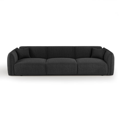 Premium Interiors - Bank LUSH - zacht aanvoelende geweven stof  donker antraciet 235cm