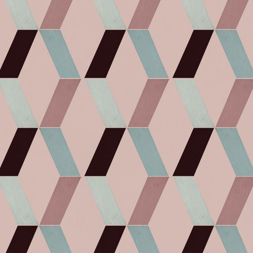 Catchii Behang Zigzag Franky roze multi - vtwonen shop