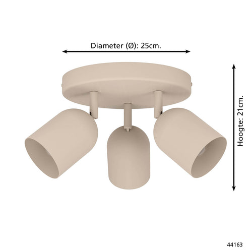 EGLO spot Tilston - Ø 25 cm - zandkleur