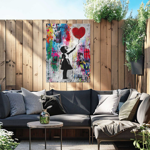 Reinders tuinposter Meisje met de ballon - 80x60cm