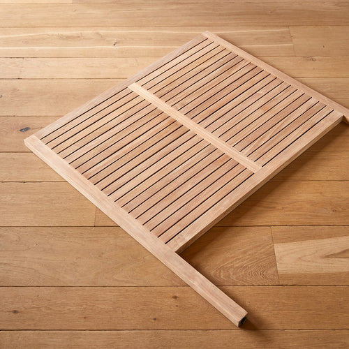 Tikamoon Hoofdbord voor kinderkamer van massief teakhout 95 cm - Donkerbruin