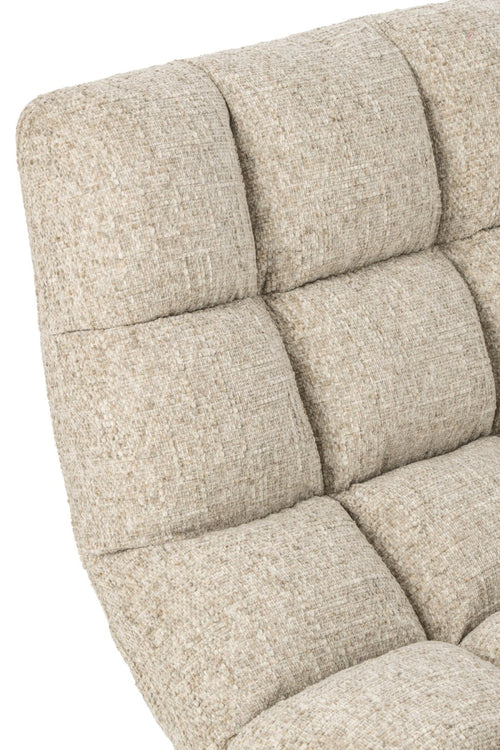 J-Line Gestoffeerde chaise longue - stof - ecru