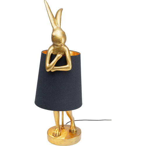 Kare Design tafellamp Animal - konijn - 50cm - goud en zwart